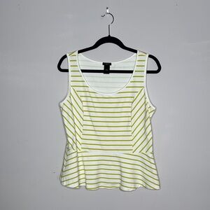 Striped Lime and White Women's Top